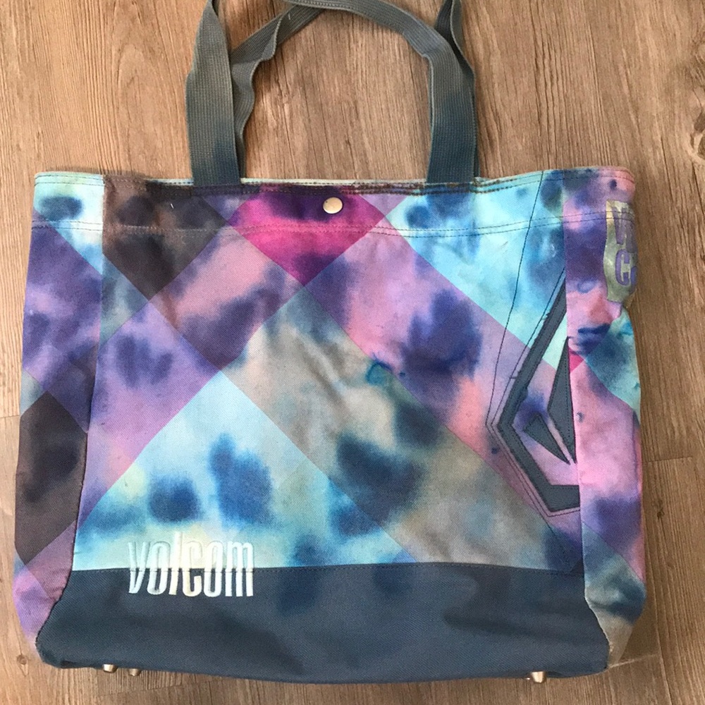 Large Volcom tie dye purse